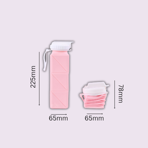 Sport Foldable Water Bottle - Pink