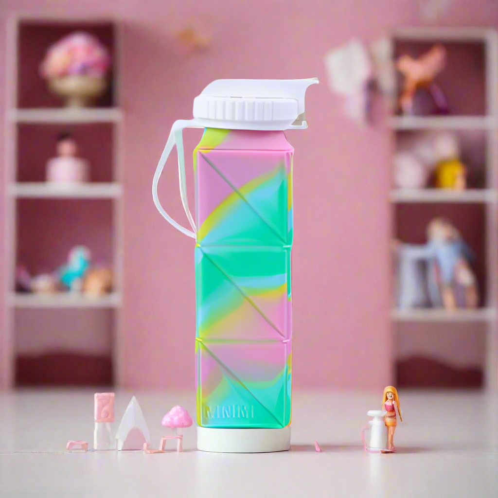 Sport Foldable Water Bottle - Cotton Candy