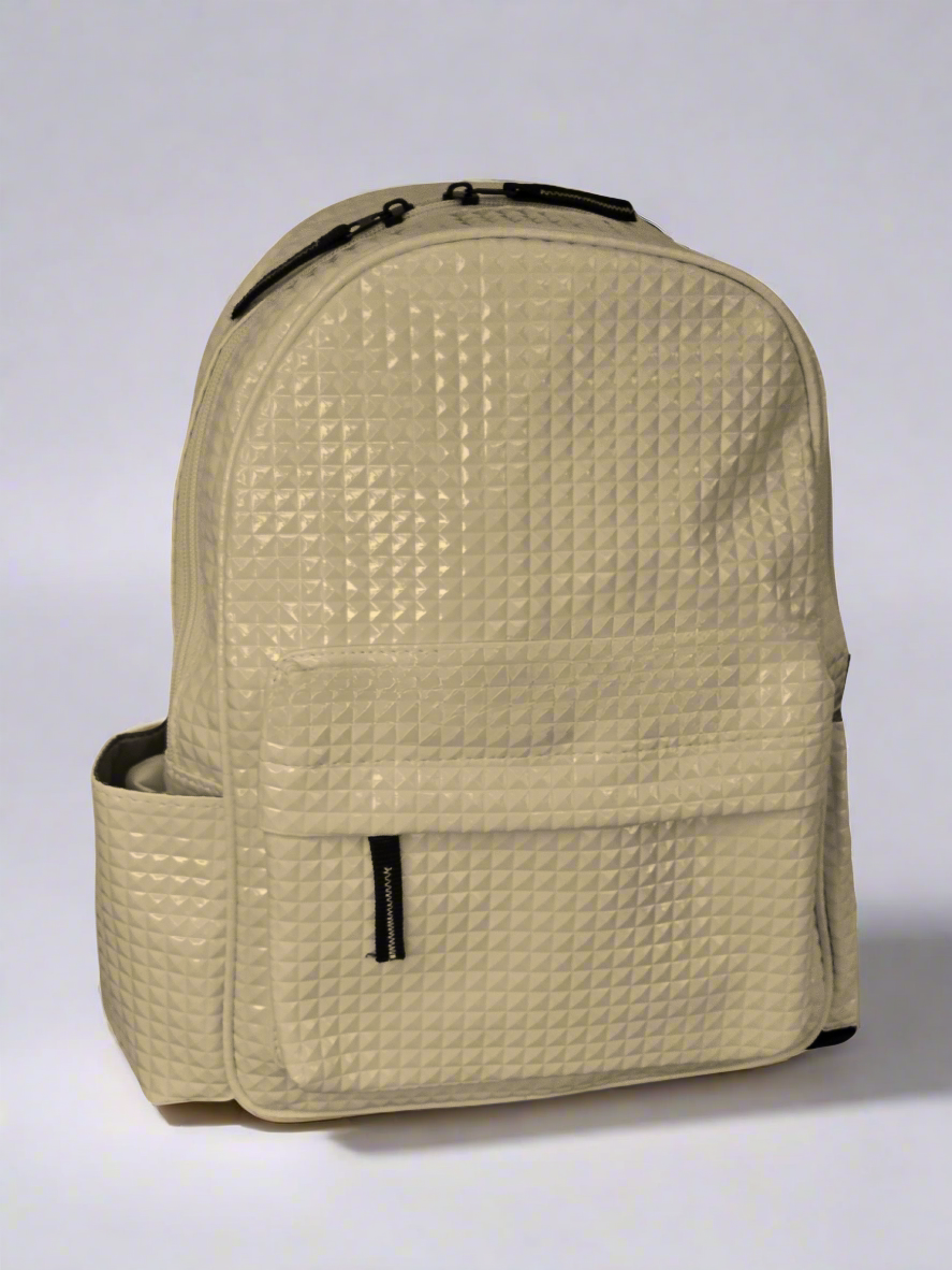 Shiny Minimi Backpack - Light Beige