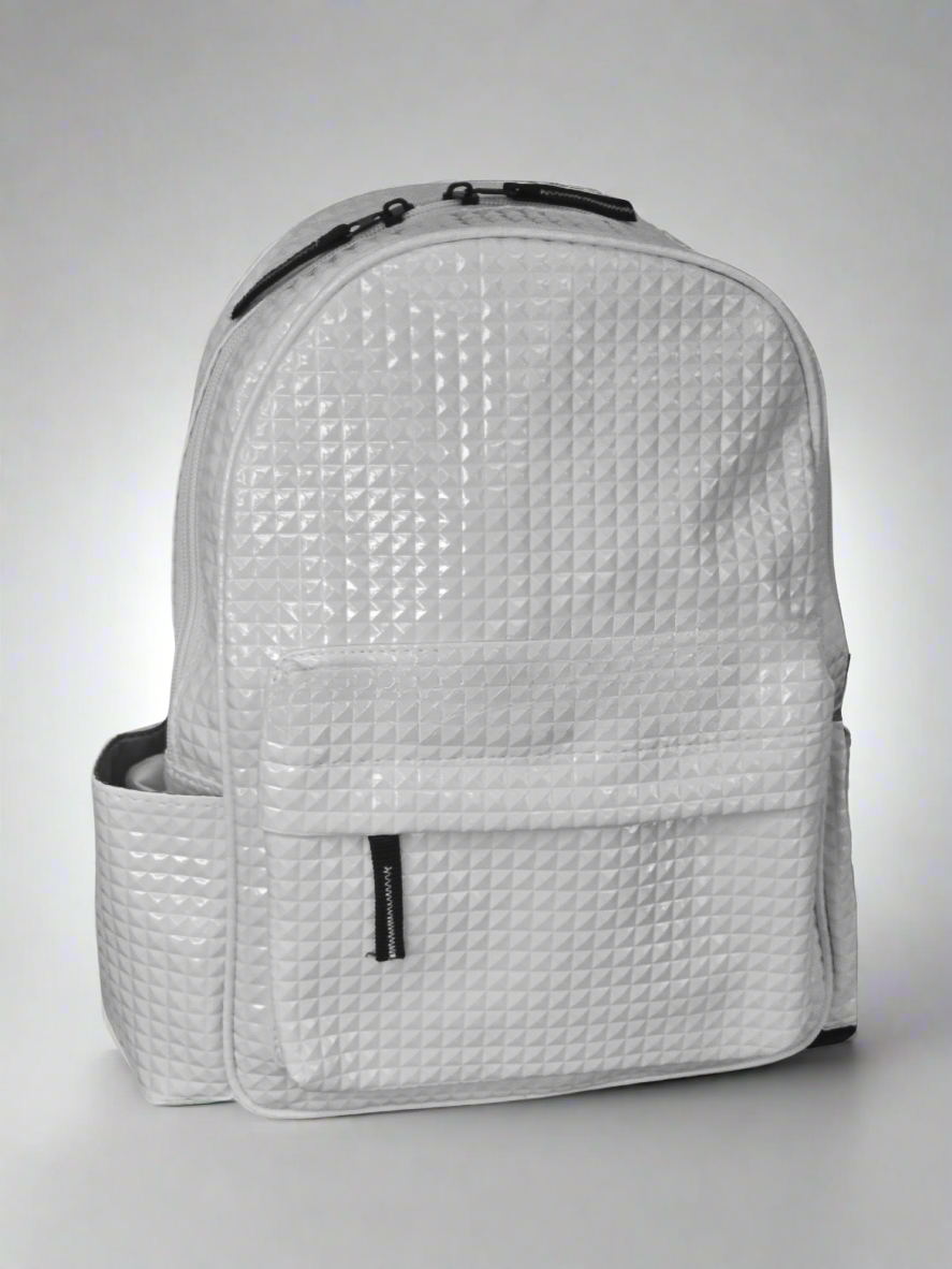 Shiny Minimi Backpack - White