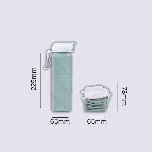 Sport Foldable Water Bottle - Green