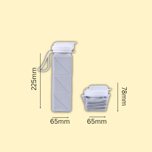 Sport Foldable Water Bottle - Gray